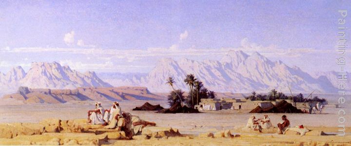 The Oasis painting - Gustave Achille Guillaumet The Oasis art painting